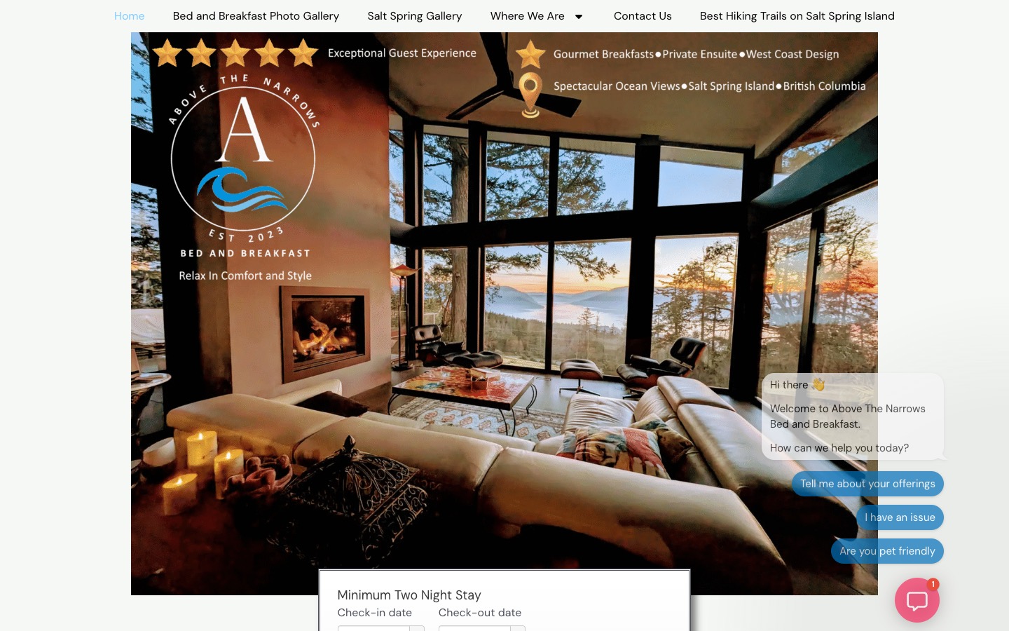 The current homepage